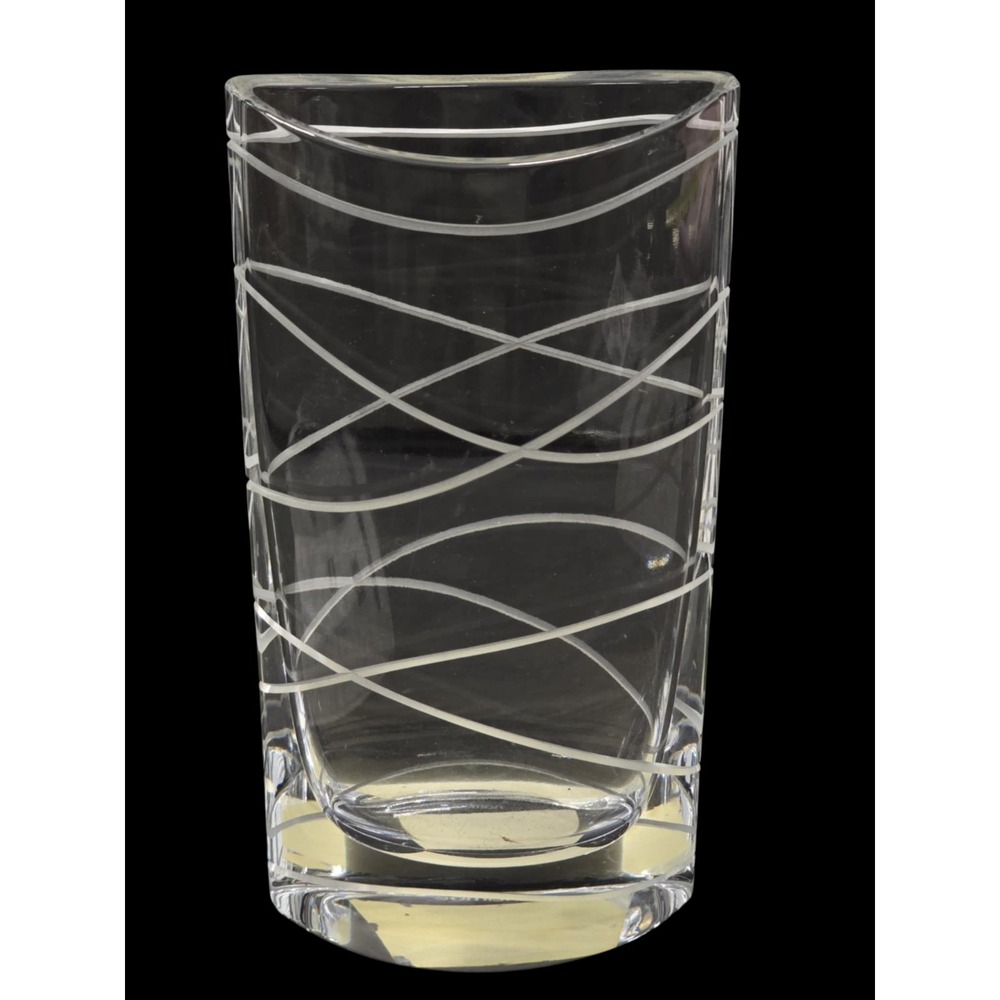 Karim Rashid Nambe Crystal Pocket Vase LARGE 8" Tall